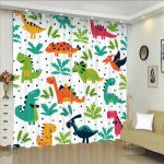 Rideau dinosaure pour chambre d'enfant