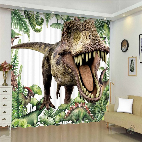 rideau-lit-dinosaure-cabane-1 Rideau dinosaure pour lit en forme de cabane