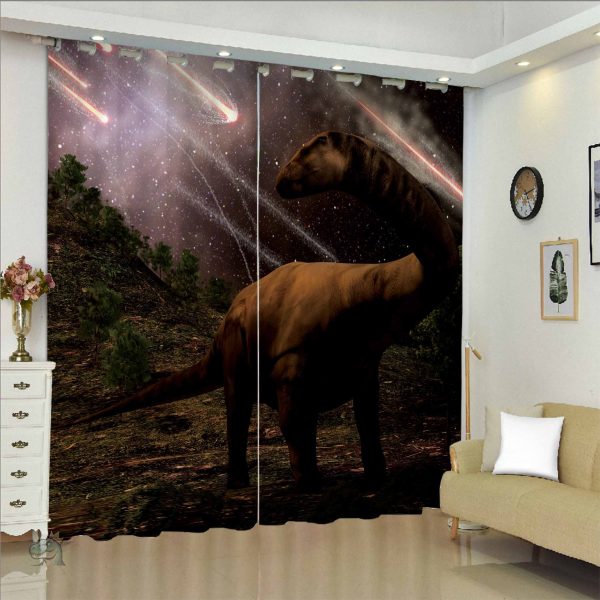 rideau-occultant-dinosaure-1 Rideau occultant dinosaure pour chambre d'enfant