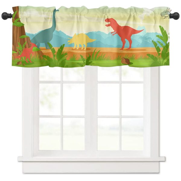 Décoration de fenêtre : rideaux dinosaures colorés et ludiques