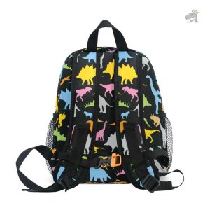 Cartable dinosaure noir, accessoire ludique et pratique