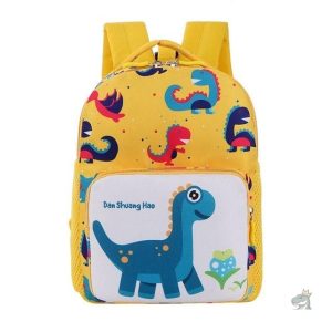 Sac à dos dinosaure jaune pour maternelle