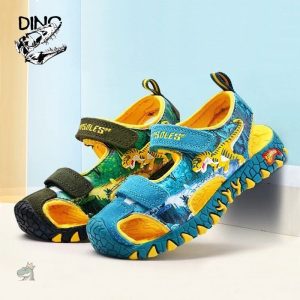 Sandales antidérapantes dinosaure pour enfants