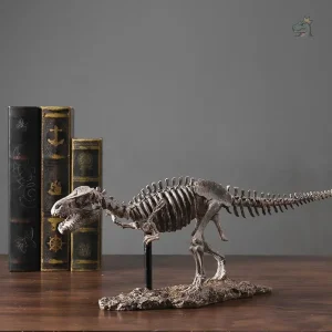 Statue squelette dinosaure en décoration intérieure