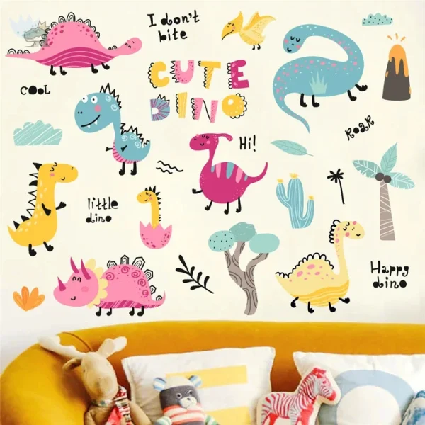 Stickers dinosaure pour enfants, ajout amusant à la décoration