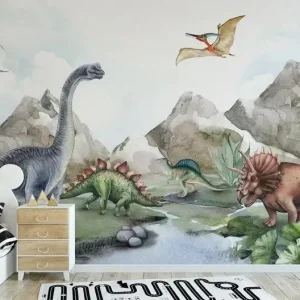 Sticker dinosaure géant pour décoration murale