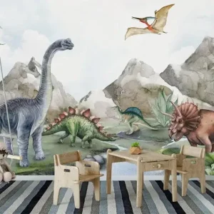 Grand sticker dinosaure pour chambre d'enfant