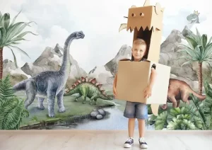 Autocollant dinosaure coloré et amusant
