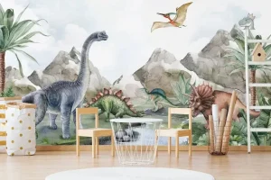 Sticker mural dinosaure pour un décor ludique