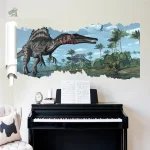 Autocollant dinosaure amusant pour chambre d'enfant