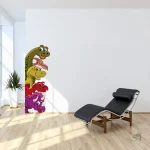 Autocollant mural dinosaure pour décoration originale