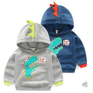 Sweat Dinosaure avec capuche en forme de crinière