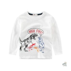 T-Shirt Dinosaure blanc pour les passionnés de préhistoire
