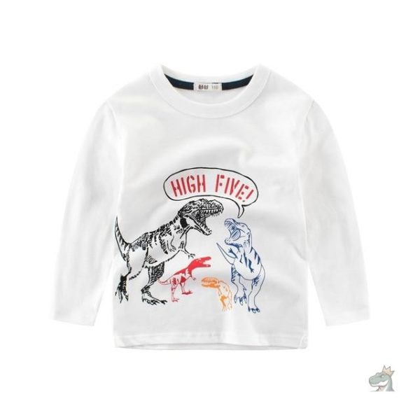 t-shirt-dinosaure-blanc-1 T-Shirt Dinosaure blanc pour les passionnés de préhistoire