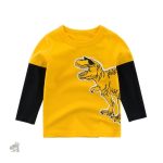 T-Shirt jaune avec motif de T-Rex pour les amateurs de dinosaures