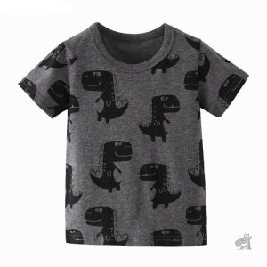 T-Shirt gris avec Rex le Dinosaure pour enfants