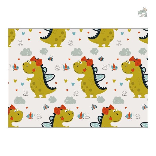 Tapis dinosaure doux et ludique pour chambre d'enfant