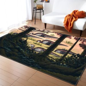 Tapis dinosaure lavable pour chambre d'enfant