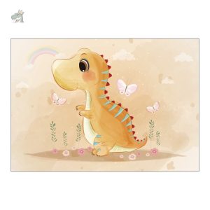 Tapis de chambre avec motifs de dinosaures, idéal pour les enfants