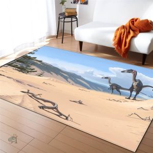 Tapis dinosaure bleu pour une décoration ludique et originale