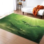 Tapis dinosaure vert pour une décoration ludique