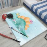 Tapis dinosaure pour garçon, motif amusant et coloré