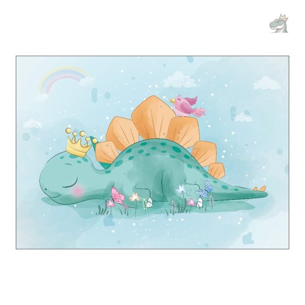 Tapis enfant avec dinosaures, idéal pour une chambre ludique