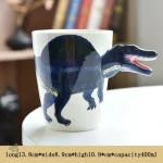Tasse décorative dinosaure en relief