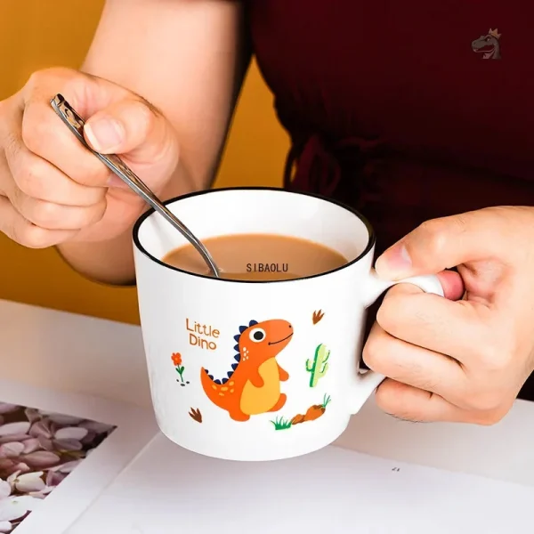 Tasse colorée à motif de dinosaure pour les fans de Jurassic