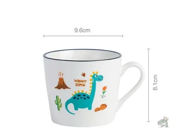 Tasse pour enfants avec dinosaure en couleurs vives
