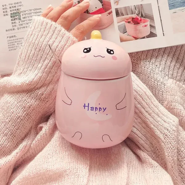 Mug Kawaii T-Rex en 3D pour les amateurs de dinosaures - vue 4