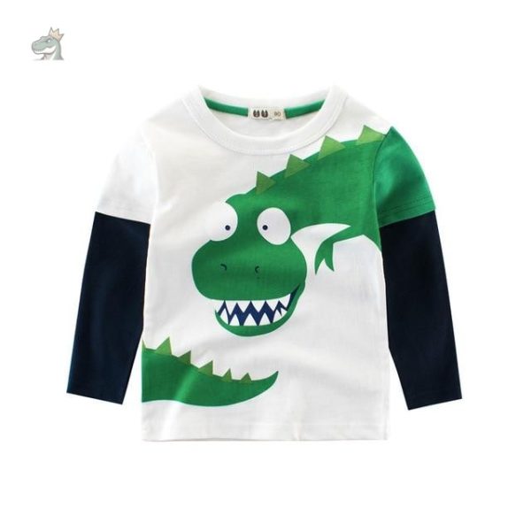 tee-shirt-dinosaure-mignon-1 T-Shirt Dino Mignon pour enfants avec motif de dinosaure
