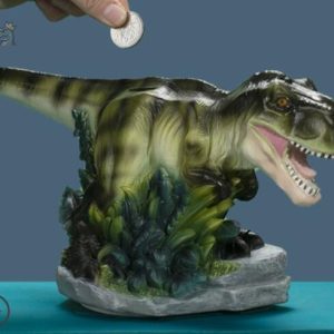 Tirelire dinosaure T-rex colorée pour enfants