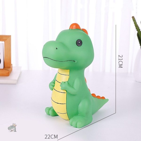 Tirelire dinosaure avec couleurs vives pour enfants