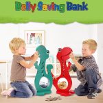 Tirelire dinosaure en couleurs vives et joyeuses