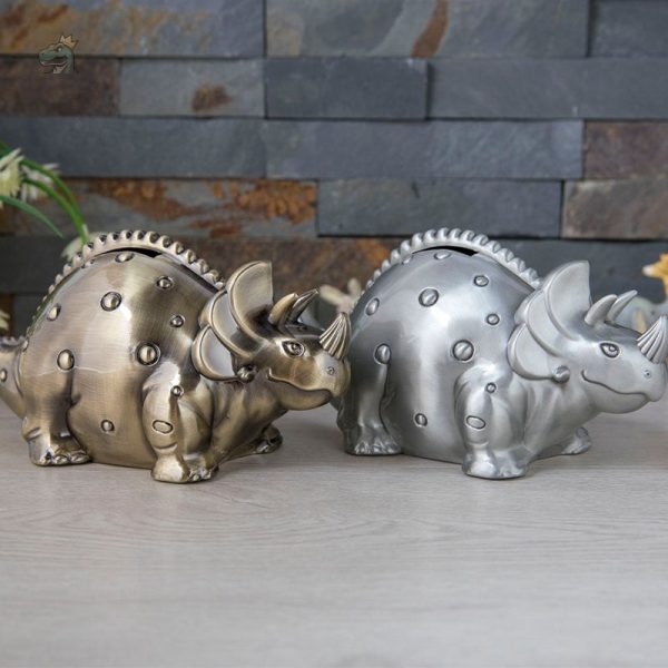 Tirelire dinosaure en zinc coloré