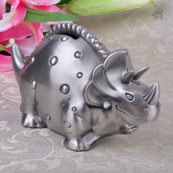 Tirelire dinosaure en métal pour enfants