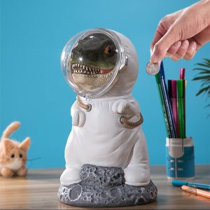 Accessoire de décoration : tirelire dinosaure