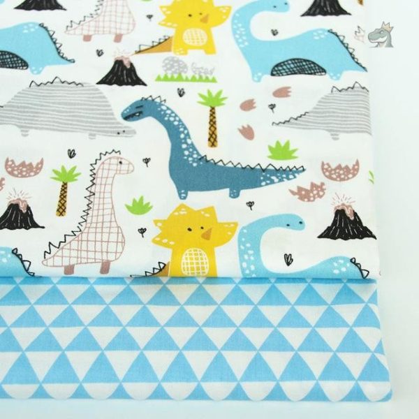 tissus-dinosaure-1 Tissu Dinosaure Les petits dinos, motifs colorés pour accessoires