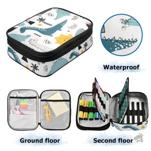Trousse dinosaure avec motifs ludiques pour vos affaires