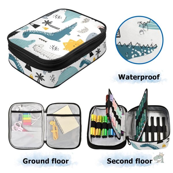 Trousse dinosaure avec motifs ludiques pour vos affaires