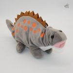 trousse d'école en peluche avec design de dinosaure