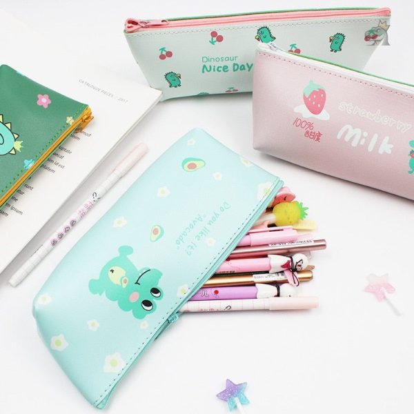 Élégante trousse à thème dinosaure pour fille