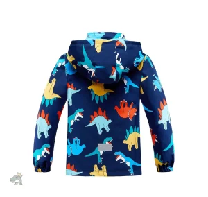 Veste en polaire avec motif dinosaure coloré