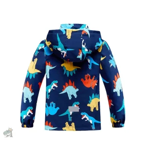 Veste en polaire avec motif dinosaure coloré