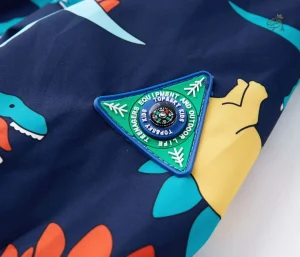 Veste polaire douce avec design de dinosaure