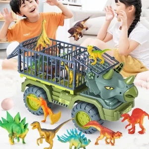 Voiture dinosaure colorée pour enfants