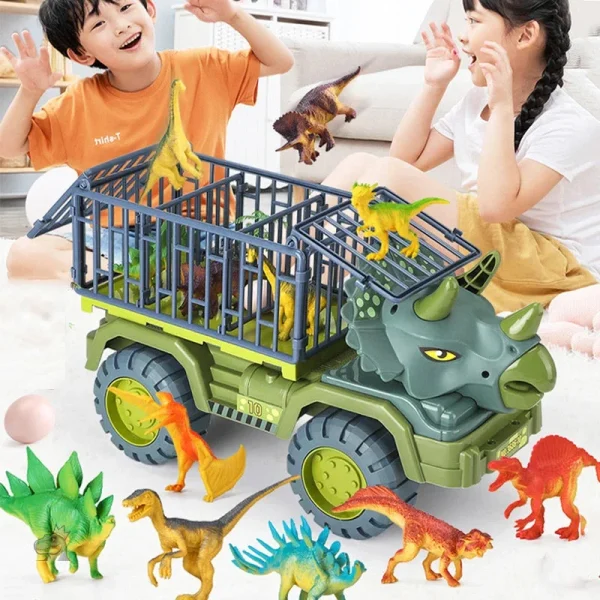 Voiture dinosaure colorée pour enfants