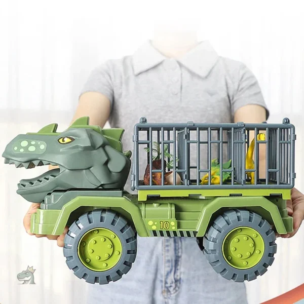 Camion jouet avec thème préhistorique